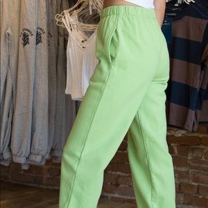 Brandy Melville Lime Rosa Sweatpants